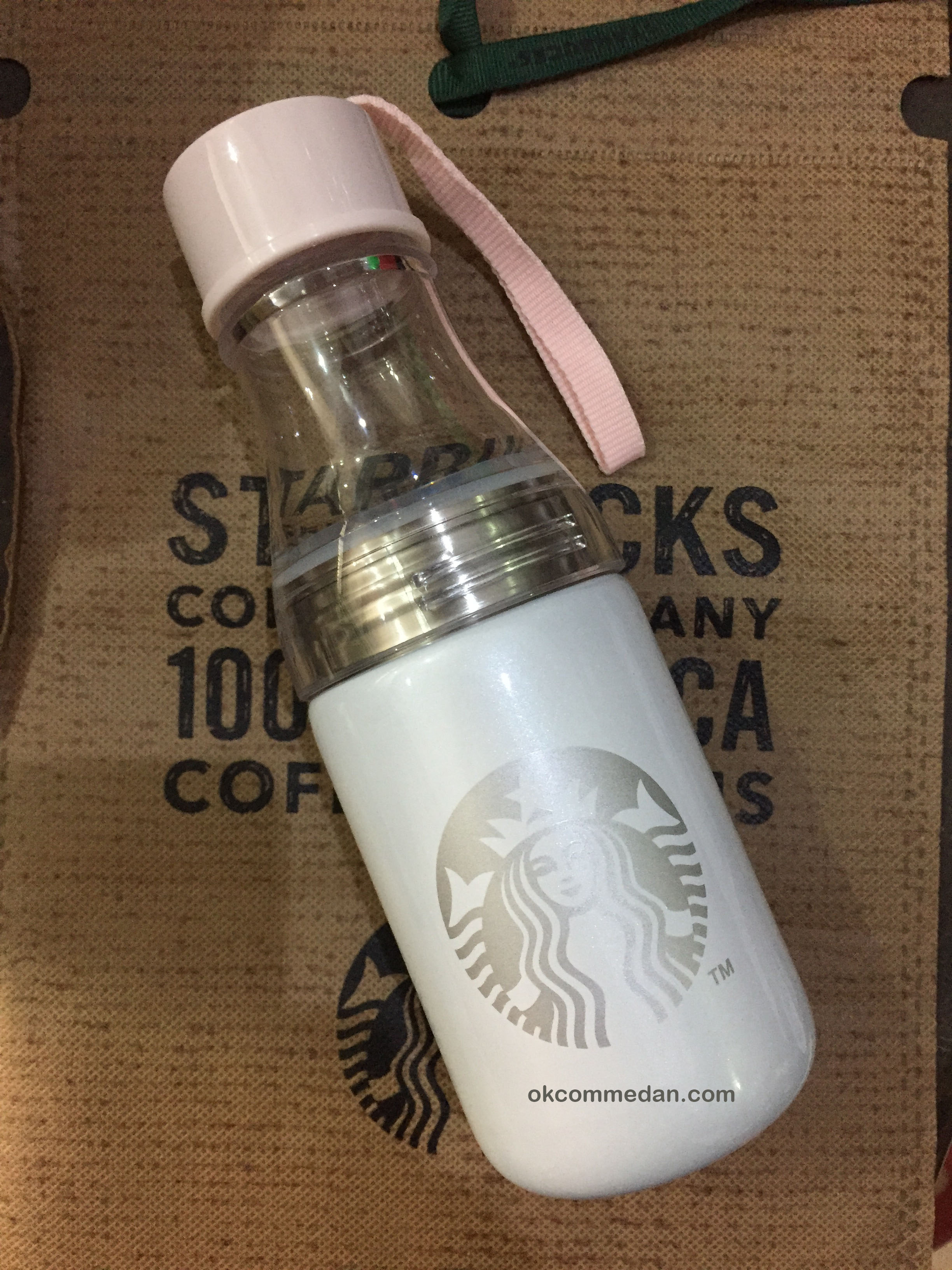 Starbucks tumbler strap sunny bottle logo siren