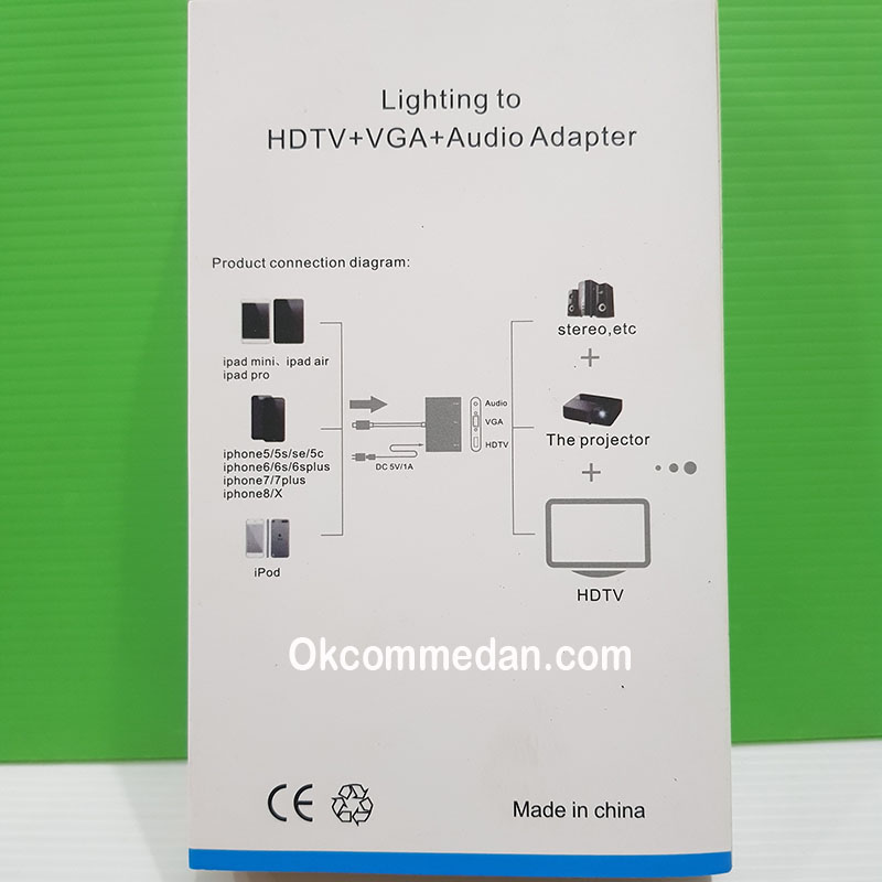 Jual Kabel Konverter Lightning ke HDMI VGA dan Audio