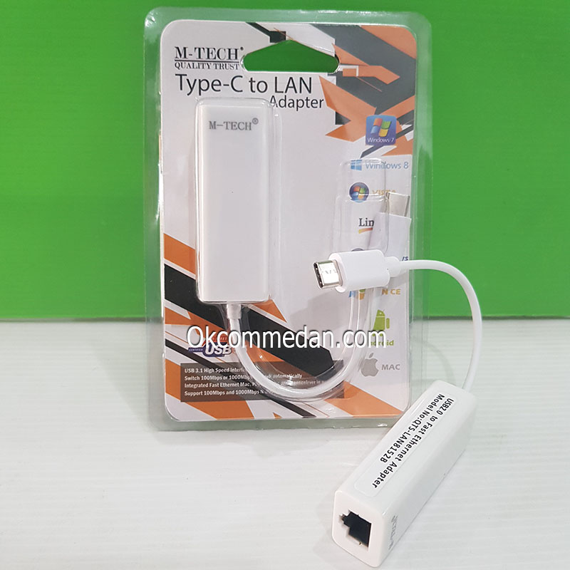 Adapter USB Tipe-C ke Ethernet Lan 10/100 Mbps