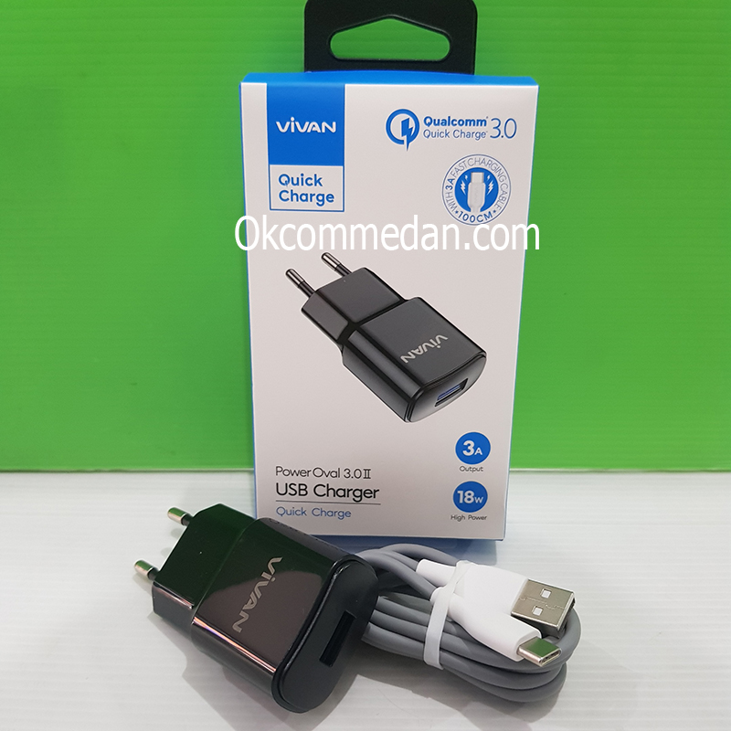Vivan USB Quick Charger Power Oval 3.0 II Bergaransi