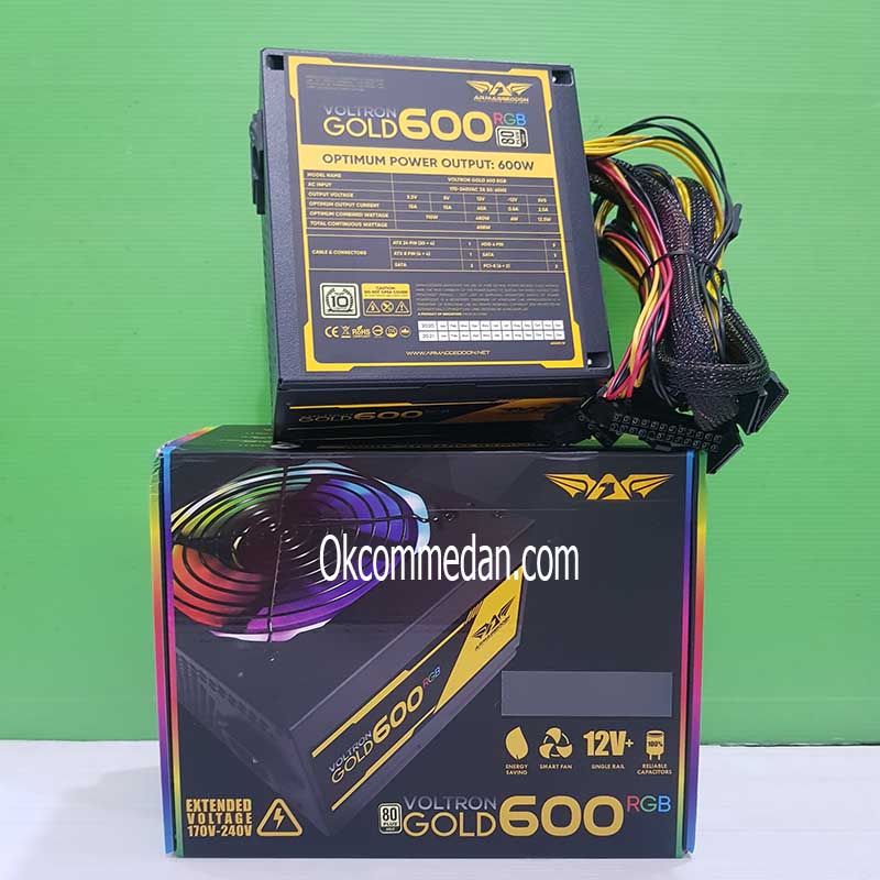 Power Supply PC Armageddon Voltron Gold 600 watt RGB