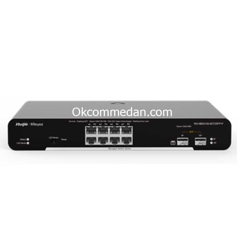 Ruijie RG-NBS3100-8GT2SFP-P 10 Port Layer 2 Cloud Manage Switch PoE