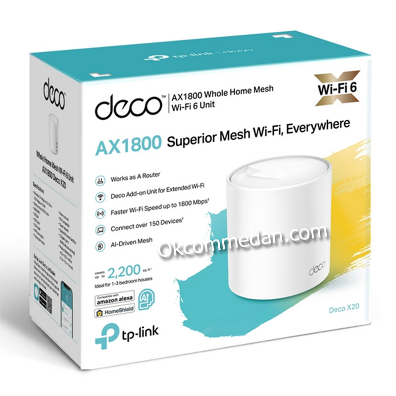 Tplink Deco X20 ( 1 Pack ) Home Mesh Wi-Fi System