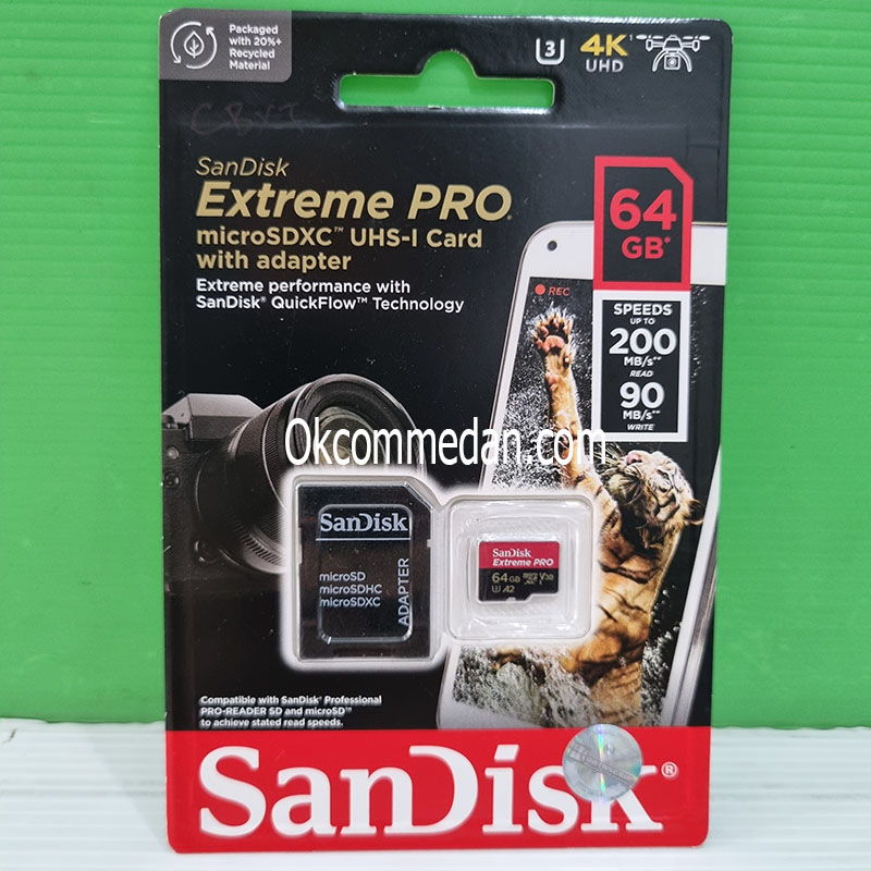 Sandisk Extreme Pro Micro SDXC Memory Card 64 Gb ( 200 MB/s )