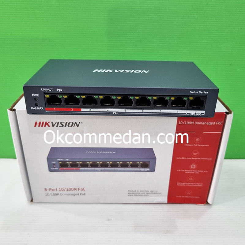 Hikvision 8 Port Fast Ethernet PoE Switch