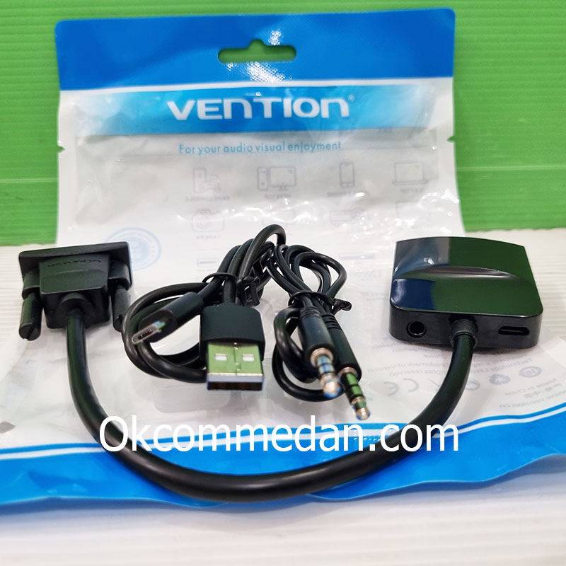 Vention Kabel Converter VGA Ke HDMI + Kabel Power dan Audio