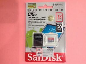 sandisk  memory card 32 gb  baru bergaransi