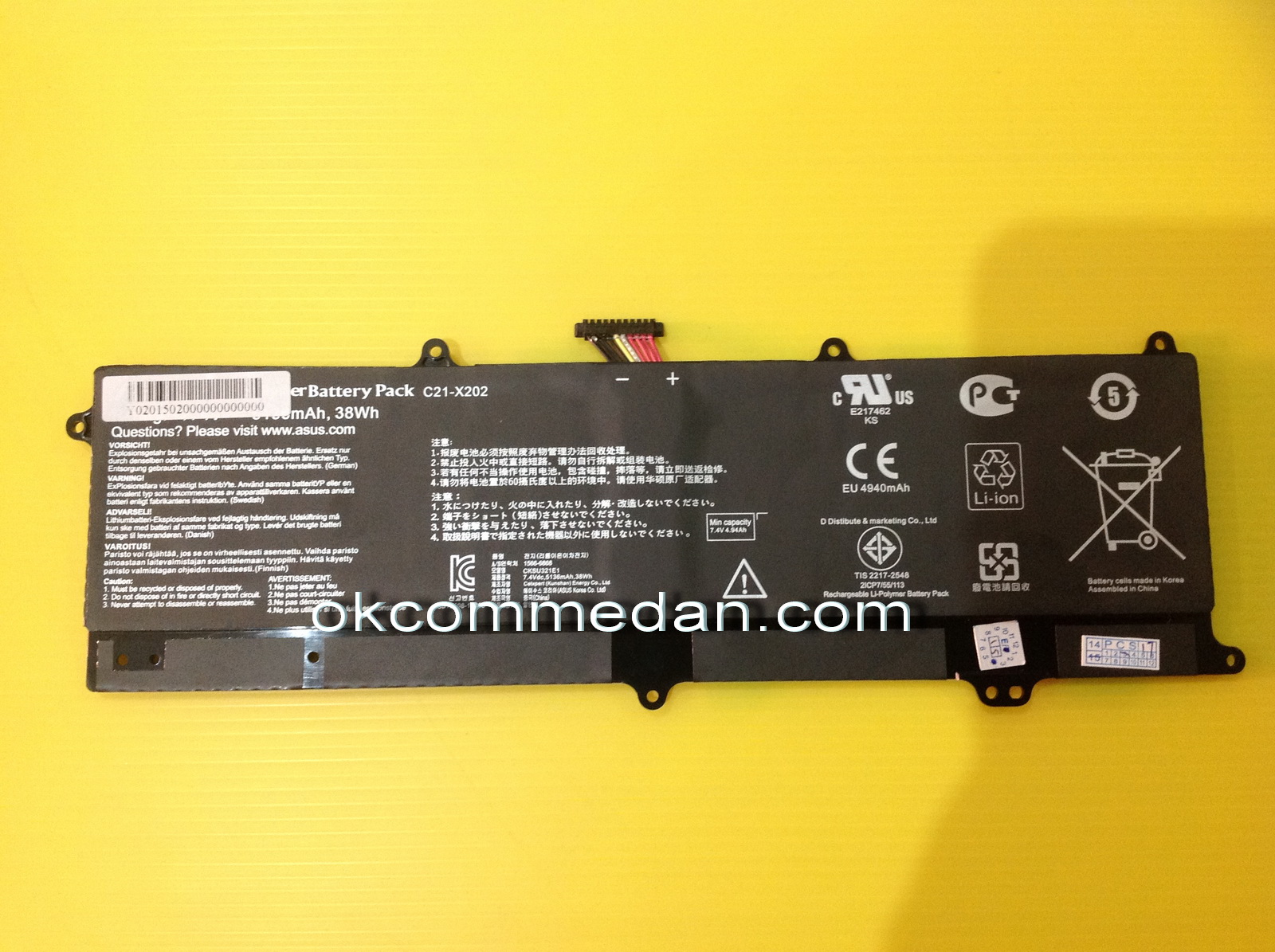 baterai notebook asus x201