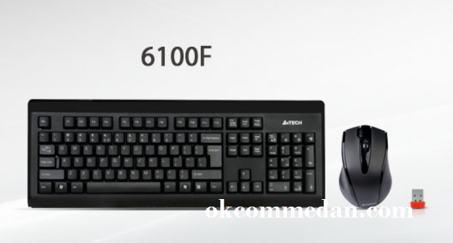 Keyboard Mouse Wireless A4tech 6100f bagus