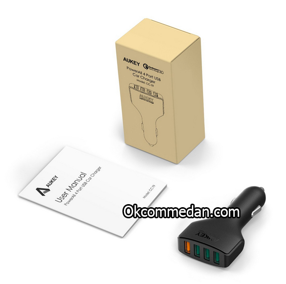 harga Aukey Car Charger USB 4 port CC-T9
