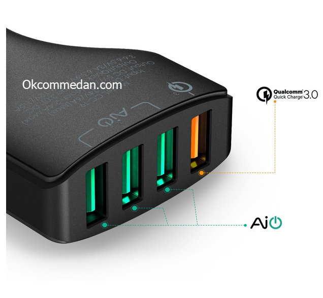 Jual Aukey Car Charger USB 4 port CC-T9