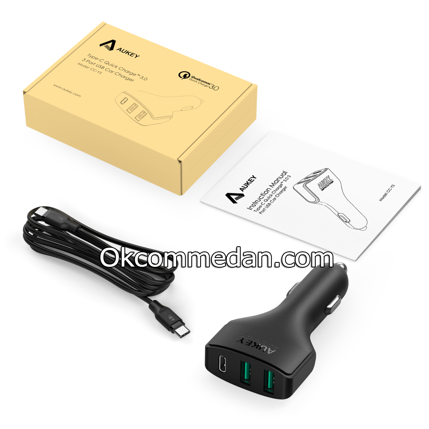 Car Charger Aukey 3 port USB