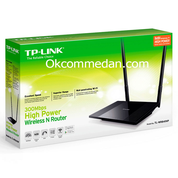 Tplink WR841hp Wireless Router 300 mbps 2 antena