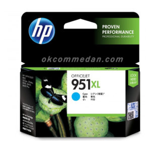 HP 951xl Cyan Ink Catridge Asli warna biru
