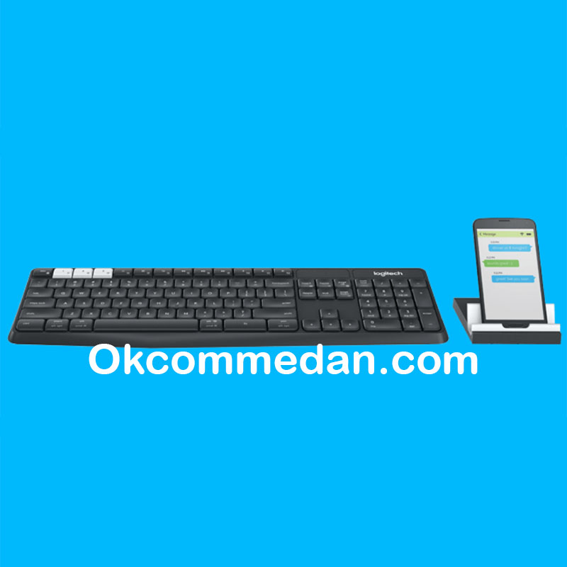 Logitech Keyboard Wireless K375s dengan stand