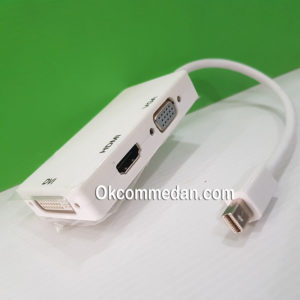 Kabel Konverter Mini Display port ke HDMI Vga dan DVI 24+4