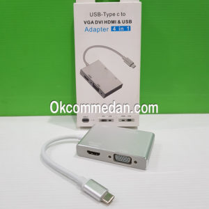 Jual Kabel Konverter USB Tipe-C ke HDMI DVI VGA dan USB 3