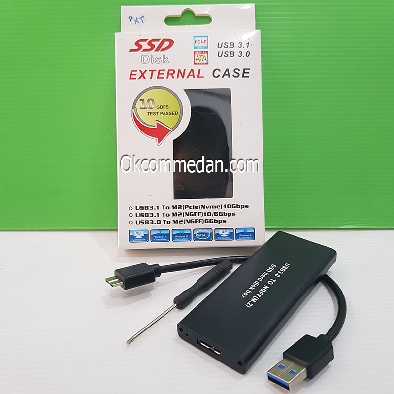 Enclosure Untuk SSD M,2 ke USB 3,0