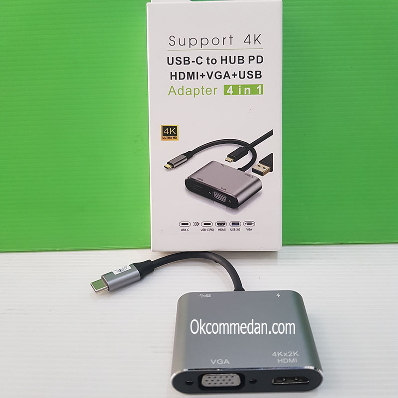 Harga Kabel Konverter USB Tipe-C ke HDMI VGA dan USB 3,0