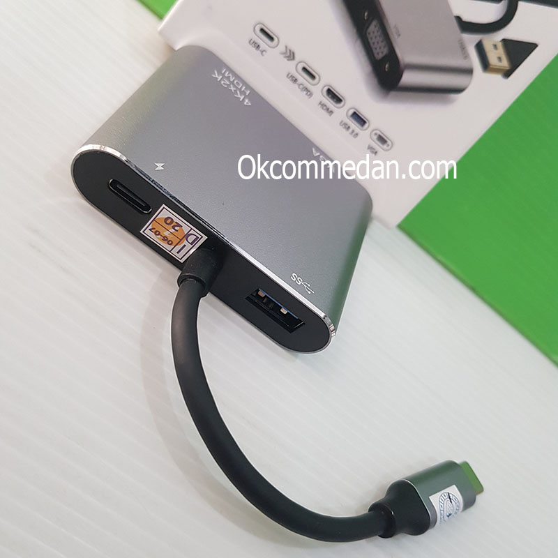Jual Kabel Konverter USB Tipe-C ke HDMI VGA dan USB 3,0