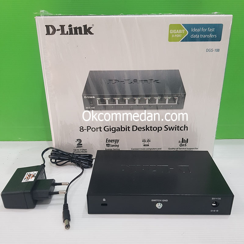 Dlink DGS108 8 Port Desktop Switch Gigabit