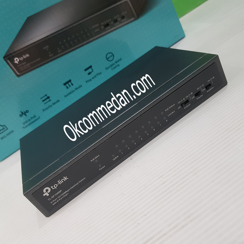 Jual Tplink TL-SF1009P 9 Port 10per100 Mbps Switch dengan 8 port PoE