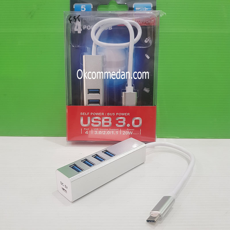 Jual SWK USB Tipe C ke 4 Port USB 3,0 Tipe A Hub