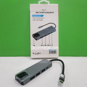 Jual Converter USB Tipe-C ke Gigabit Lan HDMI dan 2 Port USB 3,0