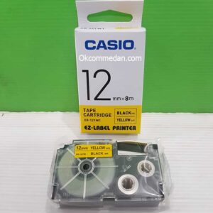 Tape Catridge Casio XR-12YW1 12 mm x 8 mtr