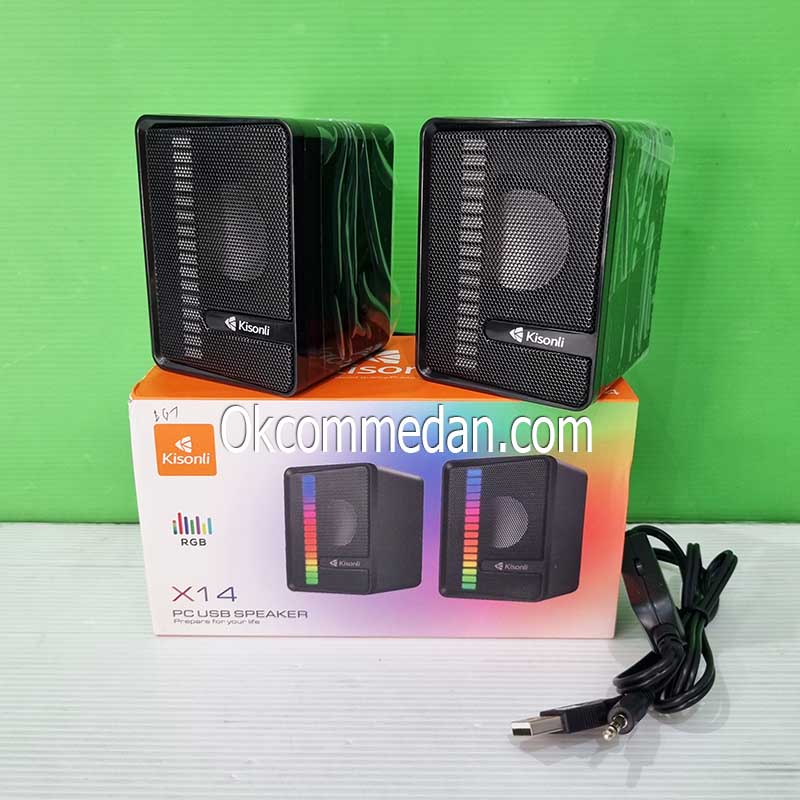 Kisonli Speaker Multimedia 2,0 RGB X14
