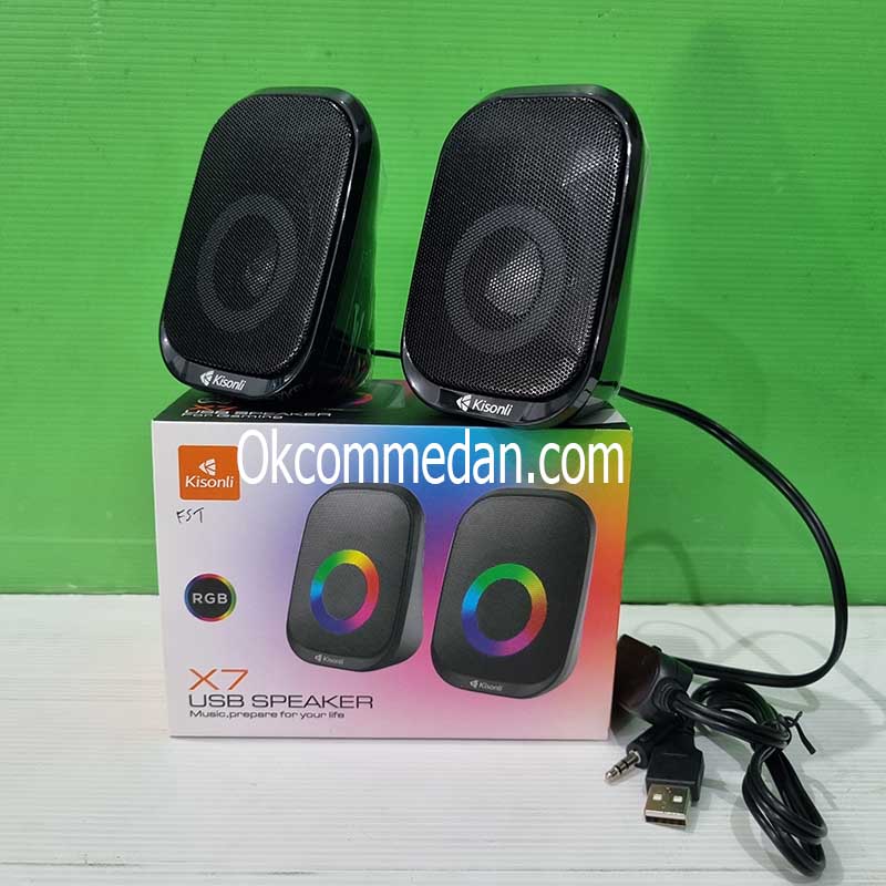 Kisonli Speaker Multimedia 2,0 RGB X7