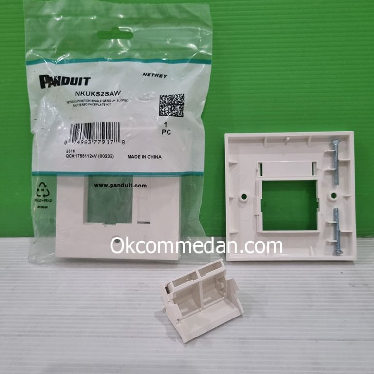 Faceplate Panduit Netkey 2 Lubang ( NKUKS2SAW )
