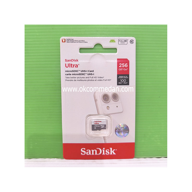 Harga Sandisk Ultra MicroSD SDSQUNR 256 Gb 100 MBps