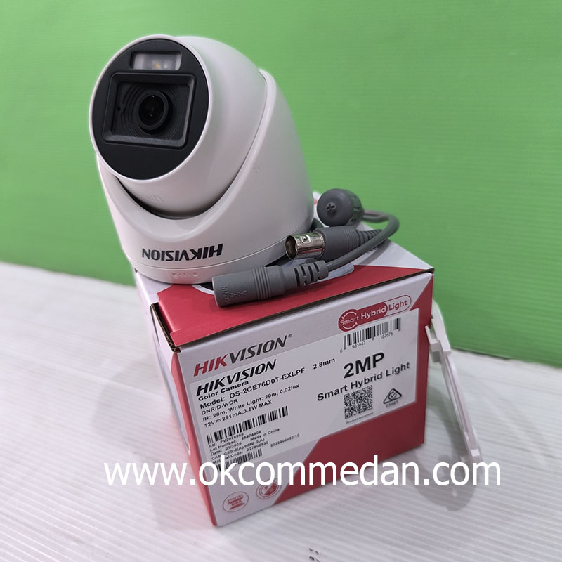 Jual Hikvision 2 MP Smart Hybrid Light Indoor Camera ( DS-2CE76D0T-EXLPF )