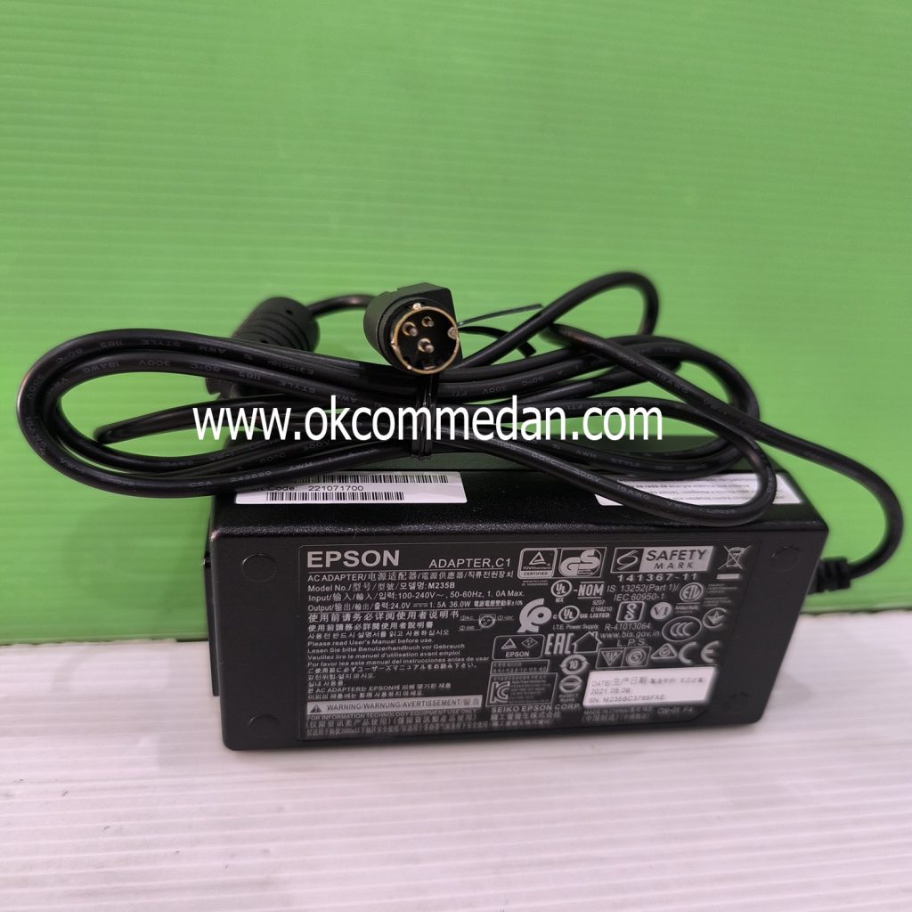Jual Adaptor Printer Epson Model M235B 24 volt 1,5A