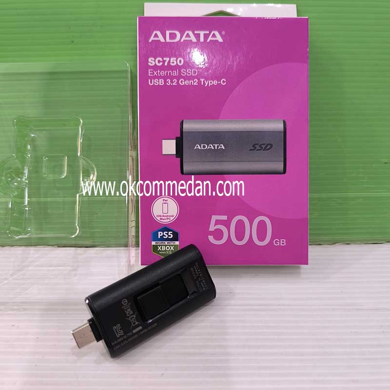 Jual ADATA SSD External SC750 500 Gb