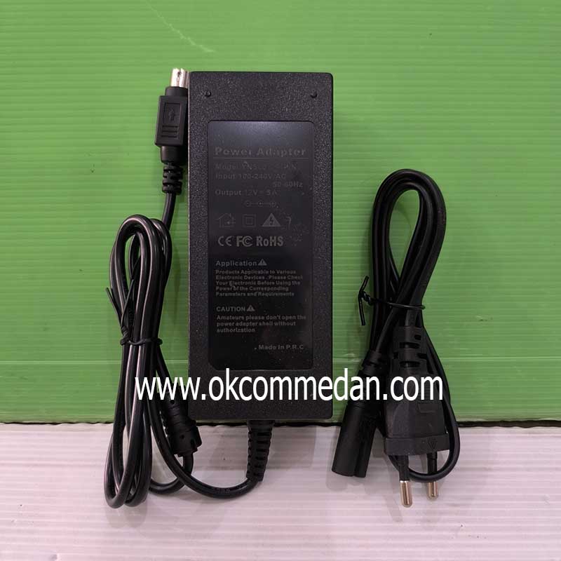 Jual Adaptor Untuk DVR Hikvision 12V 5A 4 pin