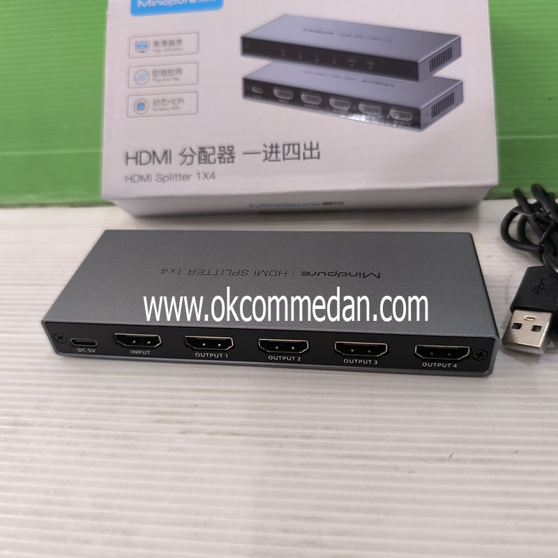 Jual HDMI Splitter 4 Port Mindpure SW007