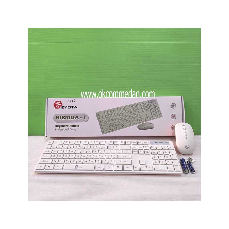 Eyota Hibrida-1 Keyboard Mouse Wireless USB dan Bluetooth