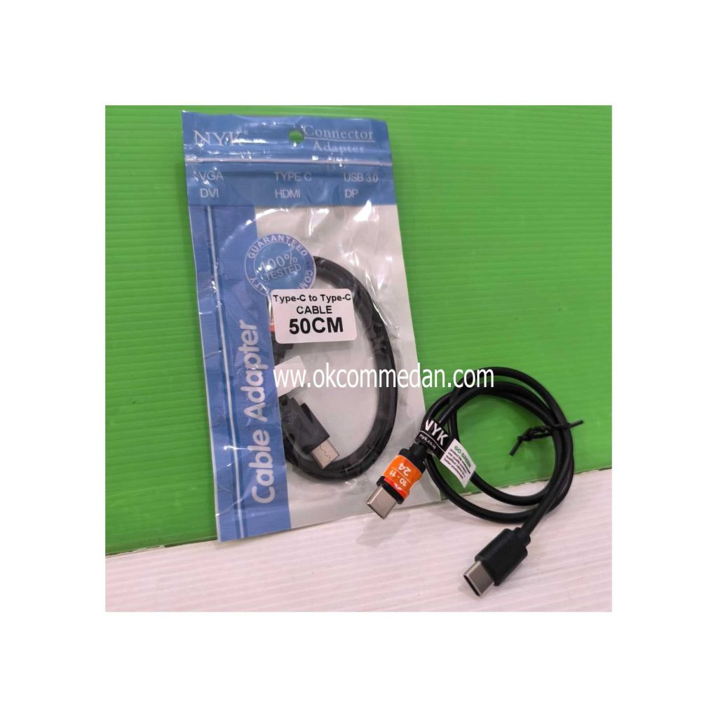 NYK KABEL USB-C KE USB-C Panjang 50 cm