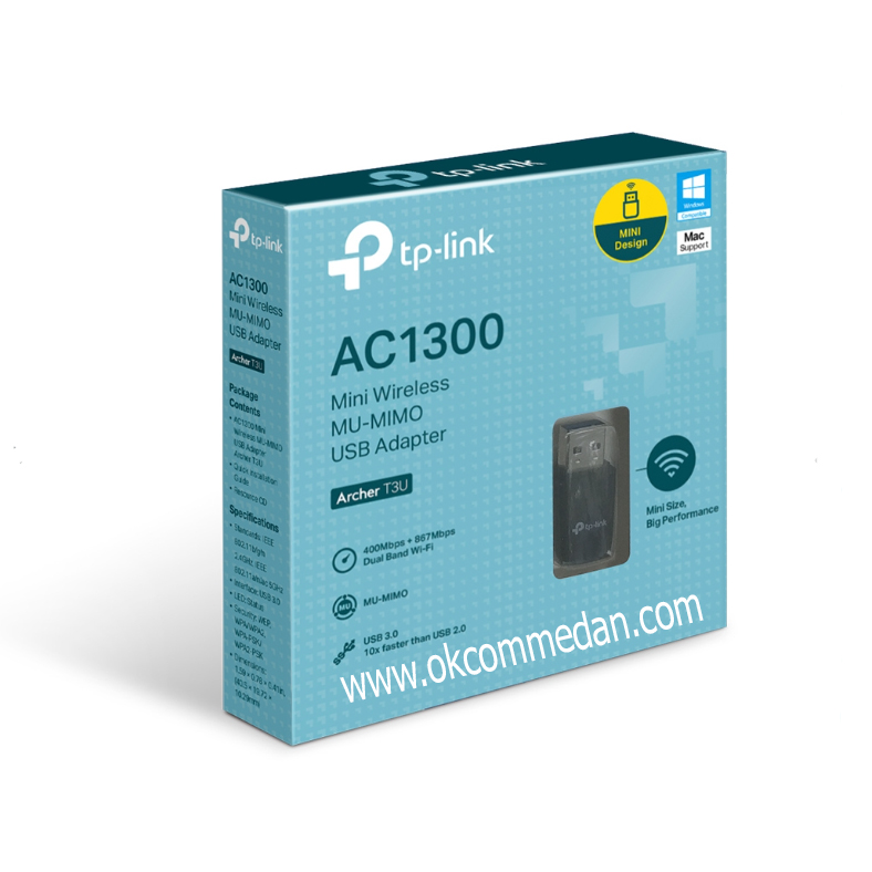 Jual Tplink Archer T3U Mini Wireless USB Adapter AC1300