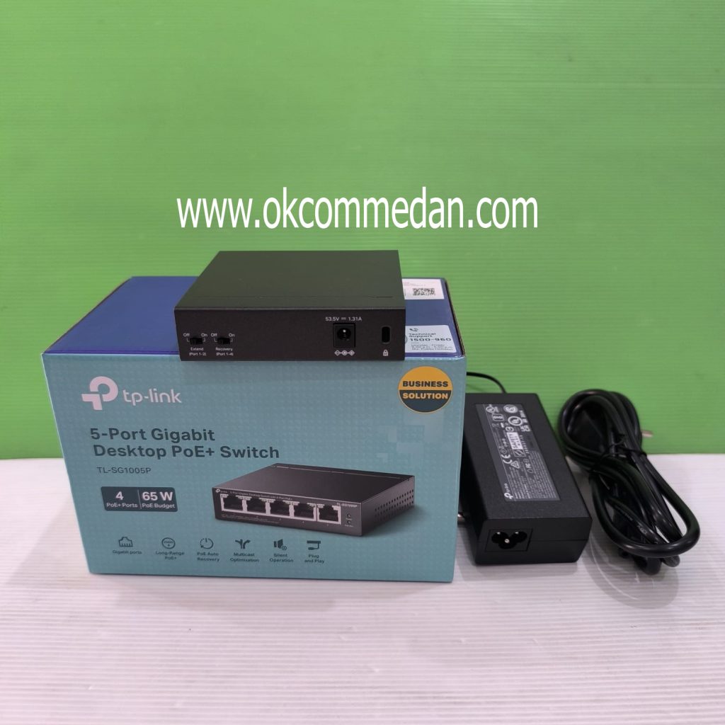 Jual Tplink TL-SG1005p 5 Port Gigabit Switch dengan 4 port PoE