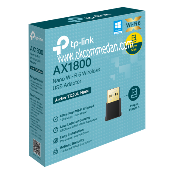 Jual Tplink Archer TX20u Nano Wi-Fi 6 Wireless USB Adaptor AX1800