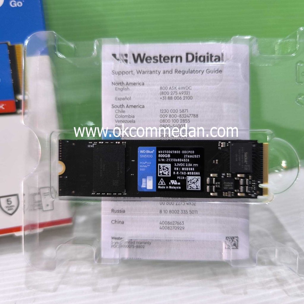 Jual WD Blue SN5100 SSD NVME 500 Gb
