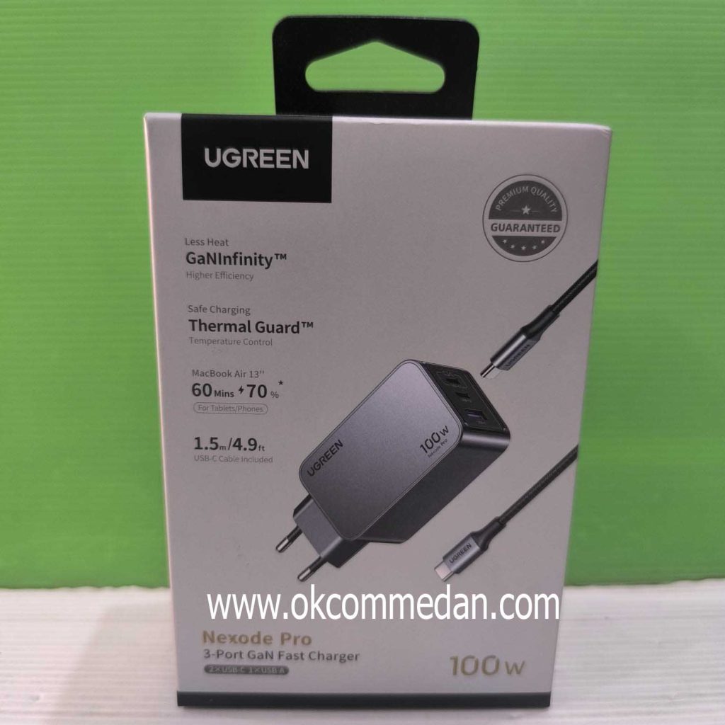 Harga Ugreen Nexode Pro 100 watt Gan Fast Charger 3 port