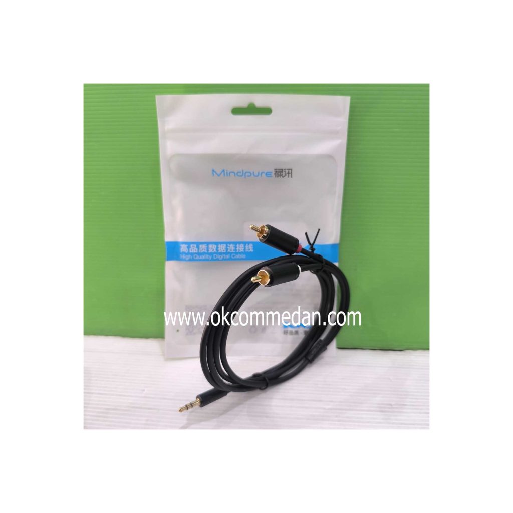 Mindpure Kabel Audio 3,5 mm ke 2 RCA 1,5 meter